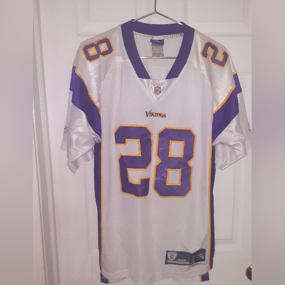 Adrian Peterson Minnesota Vikings #28 Reebok NFL Equipment White Jersey